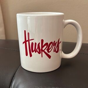 Huskers White Ceramic Mug